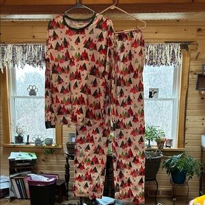 Holiday Tree Print Adult Pajama Set